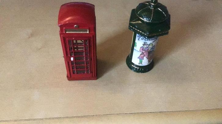 TELEFOON CEL LEMAC EN REKLAME ZUIL LEUK IN VITRINE LEUK M/V!, Hobby en Vrije tijd, Modelauto's | 1:43, Zo goed als nieuw, Overige typen