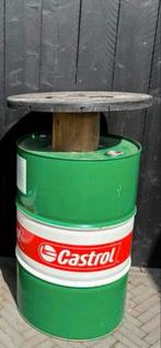 Olievat statafel met houten blad - Castrol, Ophalen, Gebruikt, Vuurton