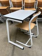 400x Ahrend Schoolset Leerlingset Schooltafel Schoolstoel, Huis en Inrichting, Stoelen, Ophalen, Bruin, Zo goed als nieuw, Vijf, Zes of meer stoelen