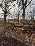Eiken zaag hout te koop bieden, Tuin en Terras, Haardhout, 6 m³ of meer, Ophalen, Eikenhout, Stammen