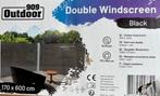 Dubbel tuin-/windscherm - zwart - nieuw in de doos, Tuin en Terras, Ophalen, Nieuw, 200 cm of meer, 150 tot 200 cm