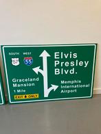 USA Elvis Presley Graceland Memphis verkeersbord, Ophalen, Zo goed als nieuw, Reclamebord