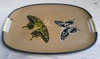 leuk retro/ vintage dienblad met afbeelding van vlinders, Ophalen of Verzenden, Zo goed als nieuw, Ovaal, Overige materialen