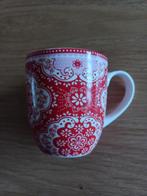 ROOM SEVEN 'winter poppy' mok, rood/wit dessin, ZGAN!!!, Huis en Inrichting, Ophalen of Verzenden, Zo goed als nieuw, Overige stijlen
