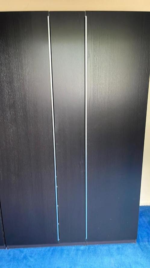 Ikea kasten 2x zwart met verlichting, Huis en Inrichting, Kasten | Kledingkasten, Zo goed als nieuw, 200 cm of meer, 100 tot 150 cm