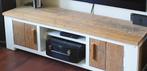 Steigerhout TV meubel - licht bruint / wit, Ophalen, Gebruikt, 150 tot 200 cm, Minder dan 100 cm