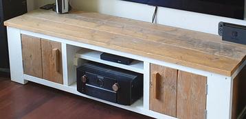 Steigerhout TV meubel - licht bruint / wit beschikbaar voor biedingen