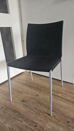 Zwarte Stoelen, 6 stuks met Metalen Poten, Huis en Inrichting, Stoelen, Ophalen, Gebruikt, Zwart, Metaal