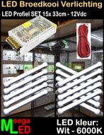 LED profiel strip SET 15x 33cm Broedkooi Kweekkooi Vogelkooi, Dieren en Toebehoren, Vogels | Hokken en Kooien, Ophalen of Verzenden