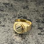 14k gouden heren zegelring prachtige ring, Ophalen of Verzenden