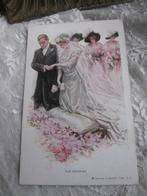 Antieke Glamour Kaart met Bruidspaar - The Wedding, Overige thema's, Ongelopen, Voor 1920, Verzenden