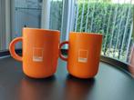 Twee mandarijn-oranje Nespresso mokken, Ophalen of Verzenden, Nieuw, Overige stijlen, Kop(pen) en/of Schotel(s)