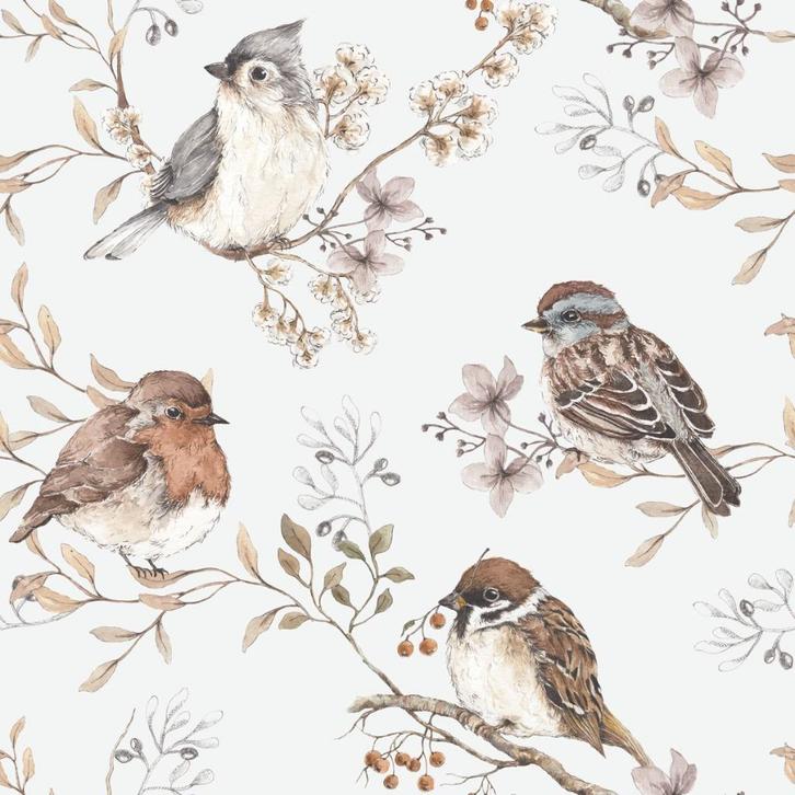 Kinderbehang Vliesbehang Behang Vogels Dekornik, Kinderen en Baby's, Kinderkamer | Inrichting en Decoratie, Nieuw, Wanddecoratie