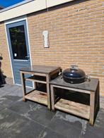 Weber BBQ ingebouwd in douglas frame met marmer blad, Tuin en Terras, Buitenkeukens, Ophalen, Weber, Gebruikt, Houtskool