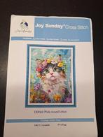 Borduurpakket nieuw: Pink nosed kitten, Ophalen of Verzenden, Nieuw, Handborduren, Borduurpakket