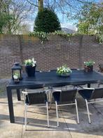 Tuinset met tafel en stoelen, Ophalen, Gebruikt, Eettafel, 6 zitplaatsen
