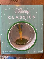 Disney tinkelbel glazen kerstbal 8 cm, Ophalen, Peter Pan of Pinokkio, Nieuw, Beeldje of Figuurtje