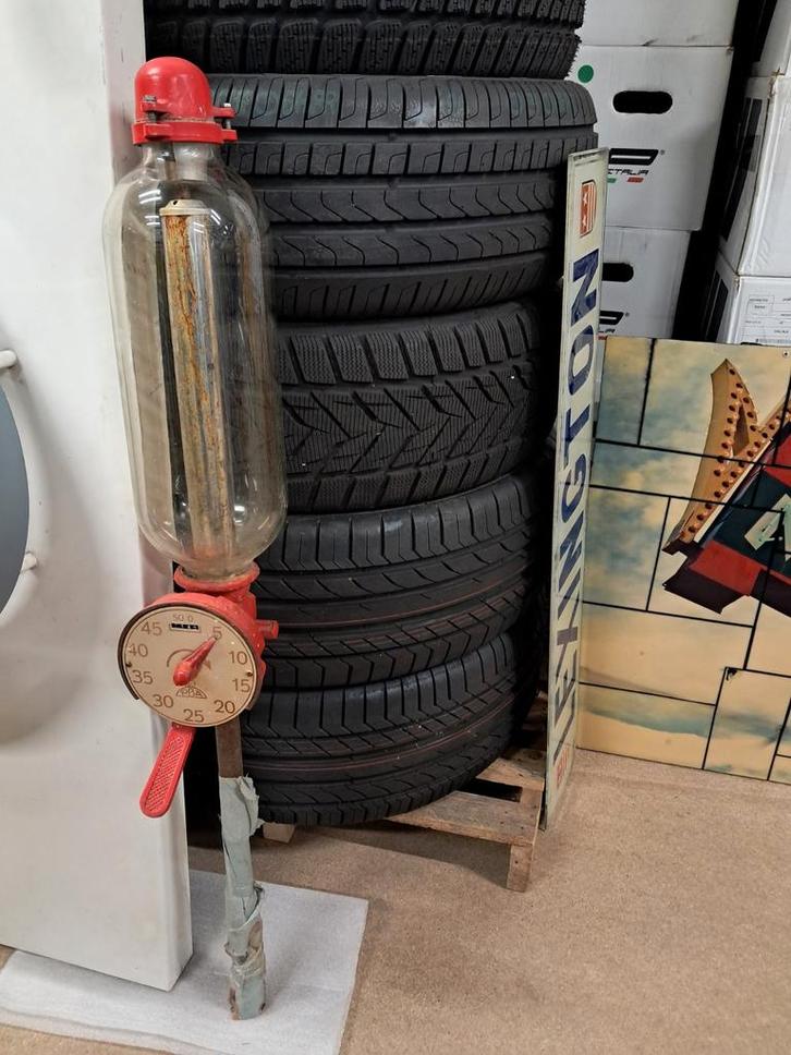 Oude Benzine /Diesel /Petroleum Pomp glas heel niet werkend, Verzamelen, Automaten | Overige, Gebruikt, Ophalen