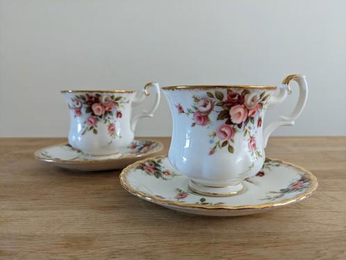 Royal Albert Cottage Garden Kop en Schotel Set Vintage, Antiek en Kunst, Antiek | Servies los, Ophalen