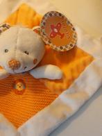 Nicotoy muis/beer knuffeldoek oranje/wit velours onderkant, Ophalen of Verzenden, Nieuw, Overige typen