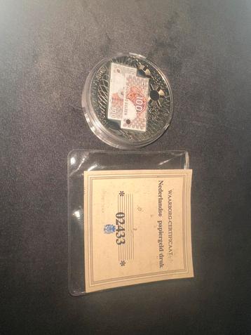 100 Gulden 1993 met certificaat beschikbaar voor biedingen