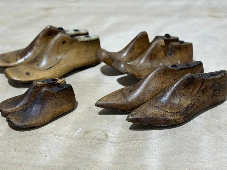 Antieke houten schoenmakersleesten – vintage decoratie, Antiek en Kunst, Curiosa en Brocante, Ophalen of Verzenden