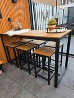 Tuintafel met 6 krukken merk Vinci, Tuin en Terras, Ophalen, Gebruikt, Rechthoekig