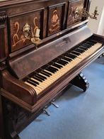 Antieke William Squire Piano met Kandelaren – zelf afhalen, Muziek en Instrumenten, Ophalen, Gebruikt, Bruin, Piano