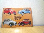 Citroen 2CV Auto - Metalen Borden - Retro Vintage Bord, Nieuw, Ophalen of Verzenden