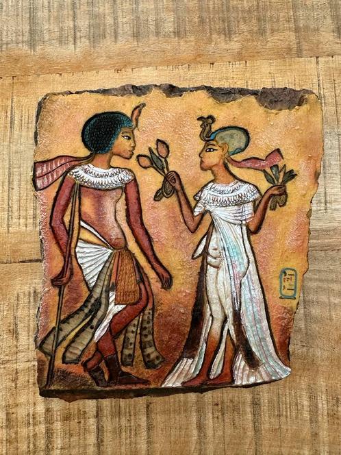 Egyptische Wanddecoratie van Hars, Antiek en Kunst, Kunst | Niet-Westerse kunst, Ophalen of Verzenden
