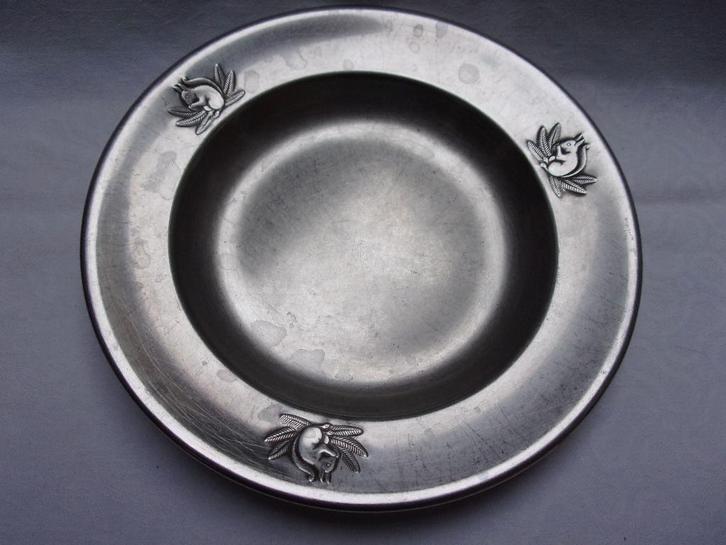 brocante metalen kinderbord met eekhoorn, Antiek en Kunst, Curiosa en Brocante, Ophalen of Verzenden