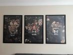 3 gave schilderijen, Huis en Inrichting, Ophalen, Zo goed als nieuw, Schilderij, 50 tot 75 cm