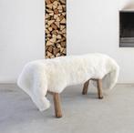 Nieuwe schapenvacht wit 60x160cm plaid tafelloper flamant, Wilms, Nieuw, Ophalen of Verzenden, Info@houseofcoco.nl