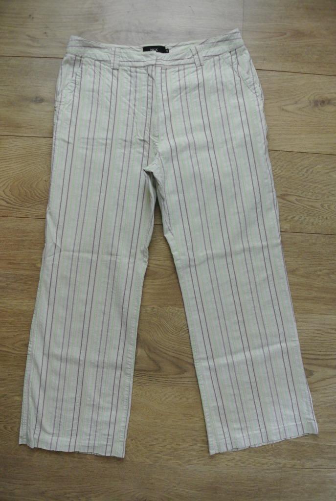 Nick dames broek 42 ( zomer) beige met groen streepje, Kleding | Dames, Broeken en Pantalons, Gedragen, Maat 42/44 (L), Beige