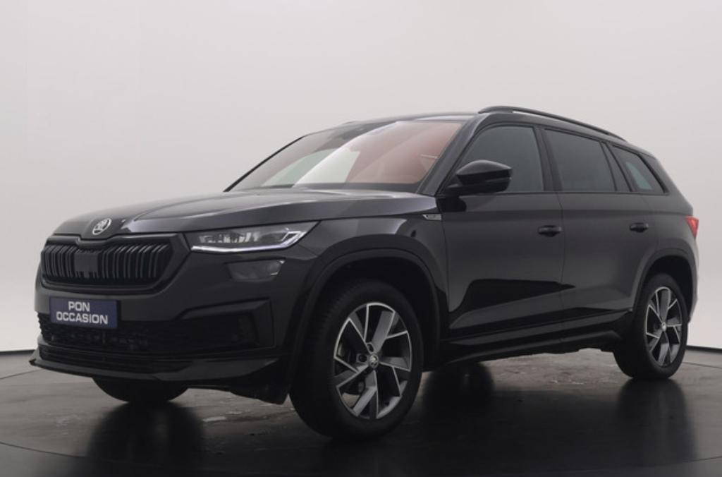 Skoda Kodiaq 1.5 TSI Sportline 150pk Dsg-7 Zwart, Auto's, Skoda, 4 cilinders, Alcantara, Zwart, 1524 kg