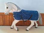 Schleich deken blauw stippen, Ophalen of Verzenden, Zo goed als nieuw, Paard, Beeldje of Figuurtje