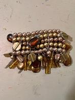 Vintage parelarmband bedelarmband kralen parels hangers boho, Sieraden, Tassen en Uiterlijk, Armbanden, Overige materialen, Ophalen of Verzenden