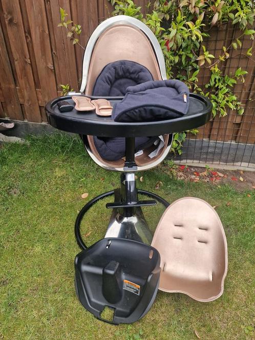 Bloom Fresco brons, Kinderen en Baby's, Kinderstoelen, Gebruikt, Meegroeistoel, Aanschuifbaar, Afneembaar eetblad, Gordel(s), Stoelverkleiner