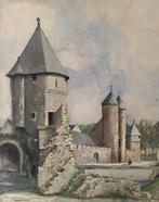 Aquarel van Helpoort, Pater Vinktoren Maastricht, Hub Jonas, Antiek en Kunst, Kunst | Schilderijen | Klassiek, Ophalen of Verzenden