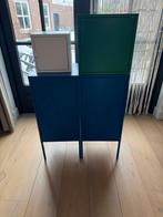 Ikea Lixhult kastjes blauw, groen en wit., Ophalen, Zo goed als nieuw