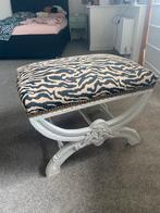 Mooie, zachte poef/voetenbank met zebra print, Ophalen, Zo goed als nieuw, Rechthoekig, 50 tot 75 cm