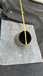 Dakplaat RVS 200 mm met loodslabbe voor kachelpijp, Ophalen, Gas, Gaskachel