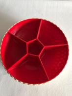 Emsa retro ronde snackschaal wit rood 6-vaks  jaren 70, Ophalen, Huis en Inrichting