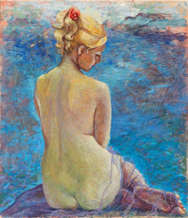 Saraswati abdullah 1961 indonesisch schilderij master piece, Antiek en Kunst, Kunst | Schilderijen | Klassiek, Ophalen