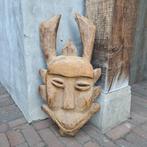 Houten handgesneden hoofd sculptuur masker Afrika *Etage3*, ., Ophalen of Verzenden, Zo goed als nieuw, .