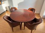 Ronde eettafel met 4 stoelen, Huis en Inrichting, Complete eetkamers, Ophalen, Gebruikt, 4 tot 6 stoelen