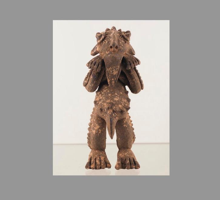 Div Afrikaanse obj: oa Mambila terracotta fig.(120808-25), Antiek en Kunst, Kunst | Niet-Westerse kunst, Verzenden