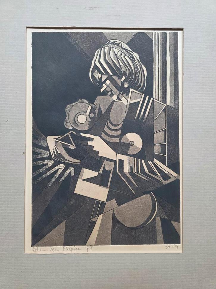 Peter de Rijcke - Abstracte Prenten (1977), Antiek en Kunst, Kunst | Etsen en Gravures, Ophalen