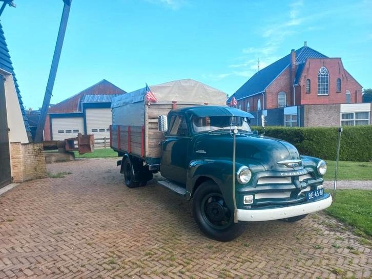 mooie unieke Chevrolet 3800 1953, Auto's, Bestelauto's, Bedrijf, Chevrolet, Benzine, Handgeschakeld, Geïmporteerd, Groen, Achterwielaandrijving