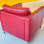 Ikea bordeaux rode lederen fauteil. 69,00 euro, Huis en Inrichting, Fauteuils, Ophalen of Verzenden, Gebruikt, Leer